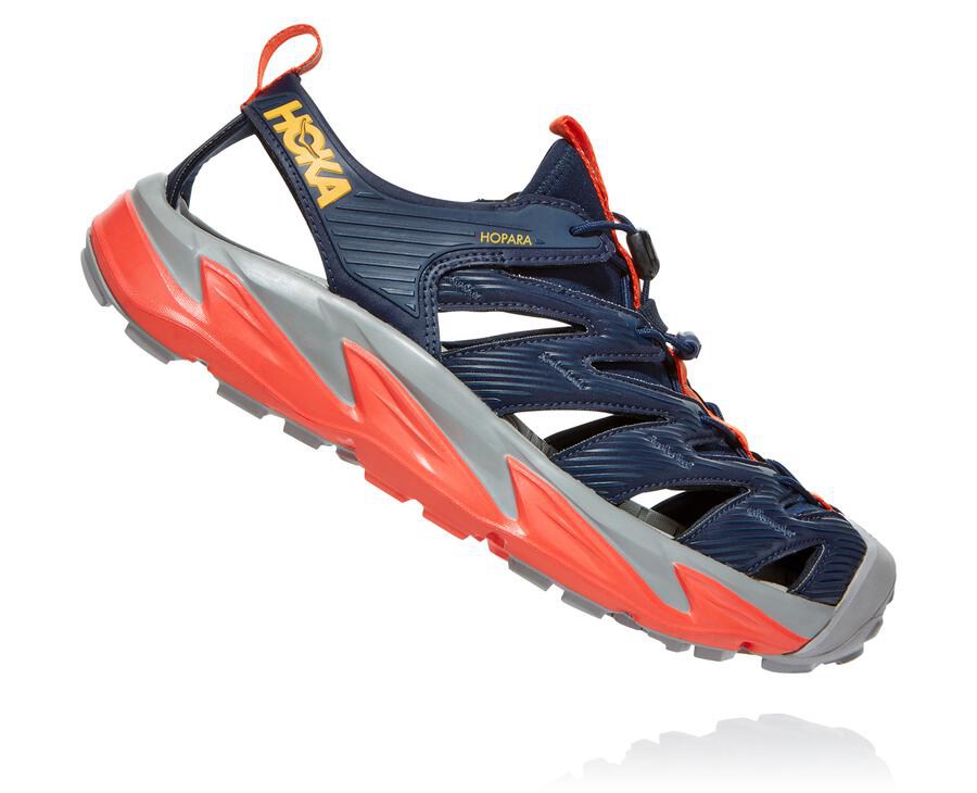 Hoka One One Sandale Panske Čierne/Červené - Hopara - 12450-FWYU